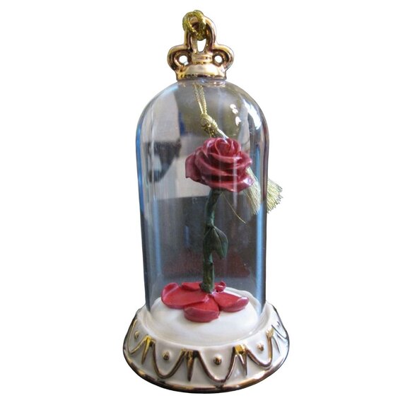 Lenox Disney Beauty and the Beast Rose Porcelain Christmas Ornament
